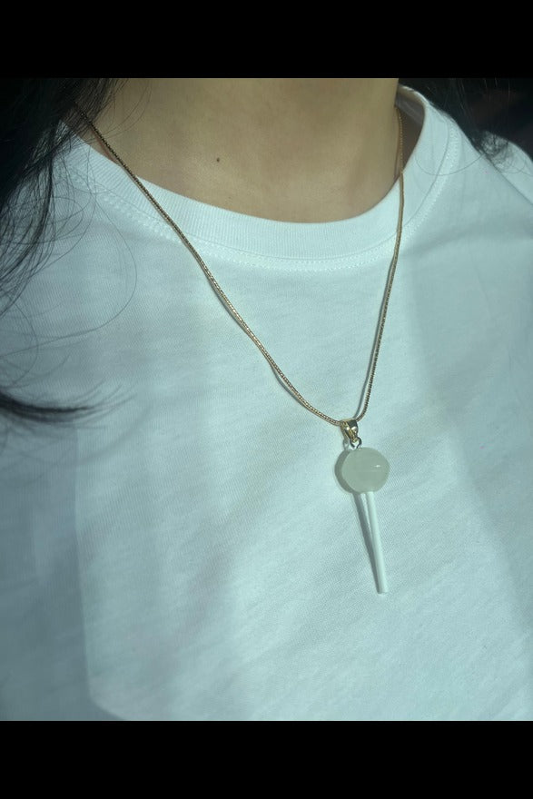 White Lollipop Pendant