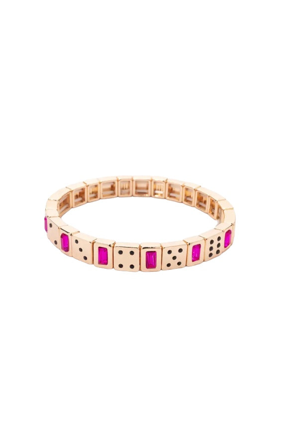 fuchsia-dice-bracelet