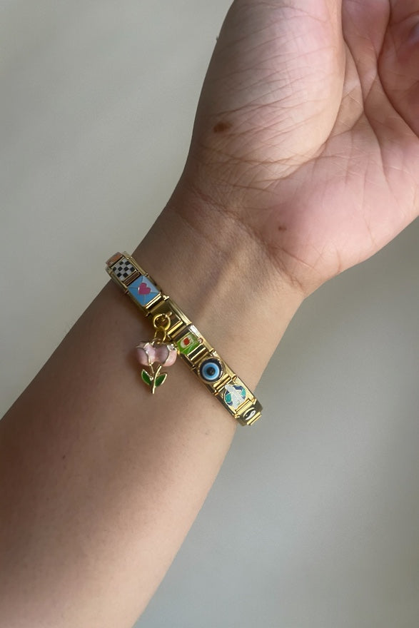 Gold Italian Charm Bracelet
