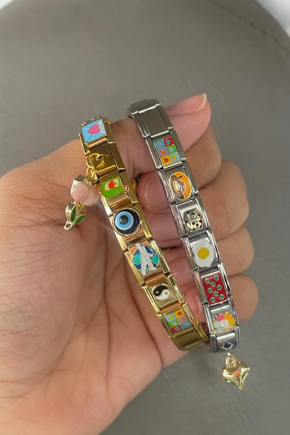 Silver Italian Charm Bracelet