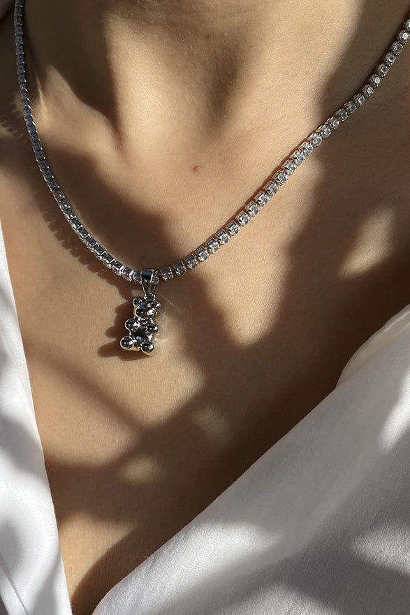 Silver Gummy Bear Pendant