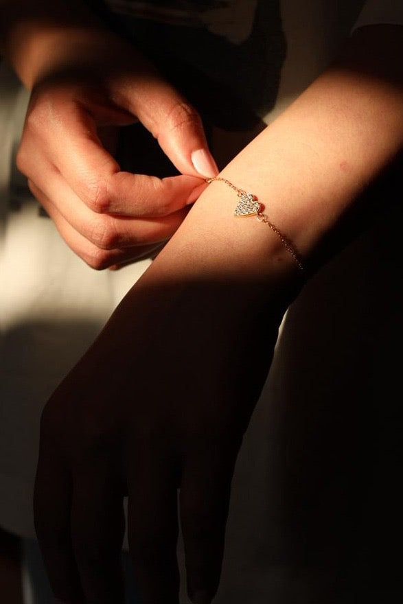 Skinny Heart Bracelet