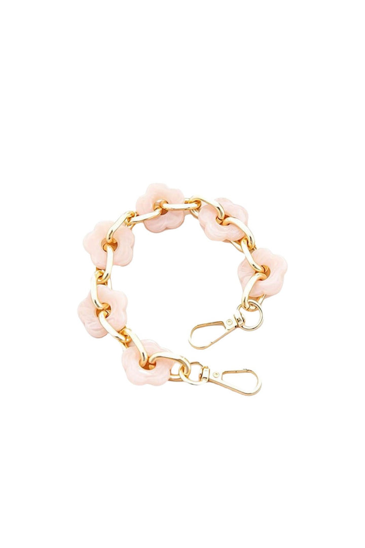 Wrist Phone Strap Floral Light Pink