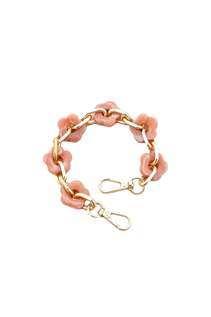 Wrist Phone Strap Floral Dark Pink