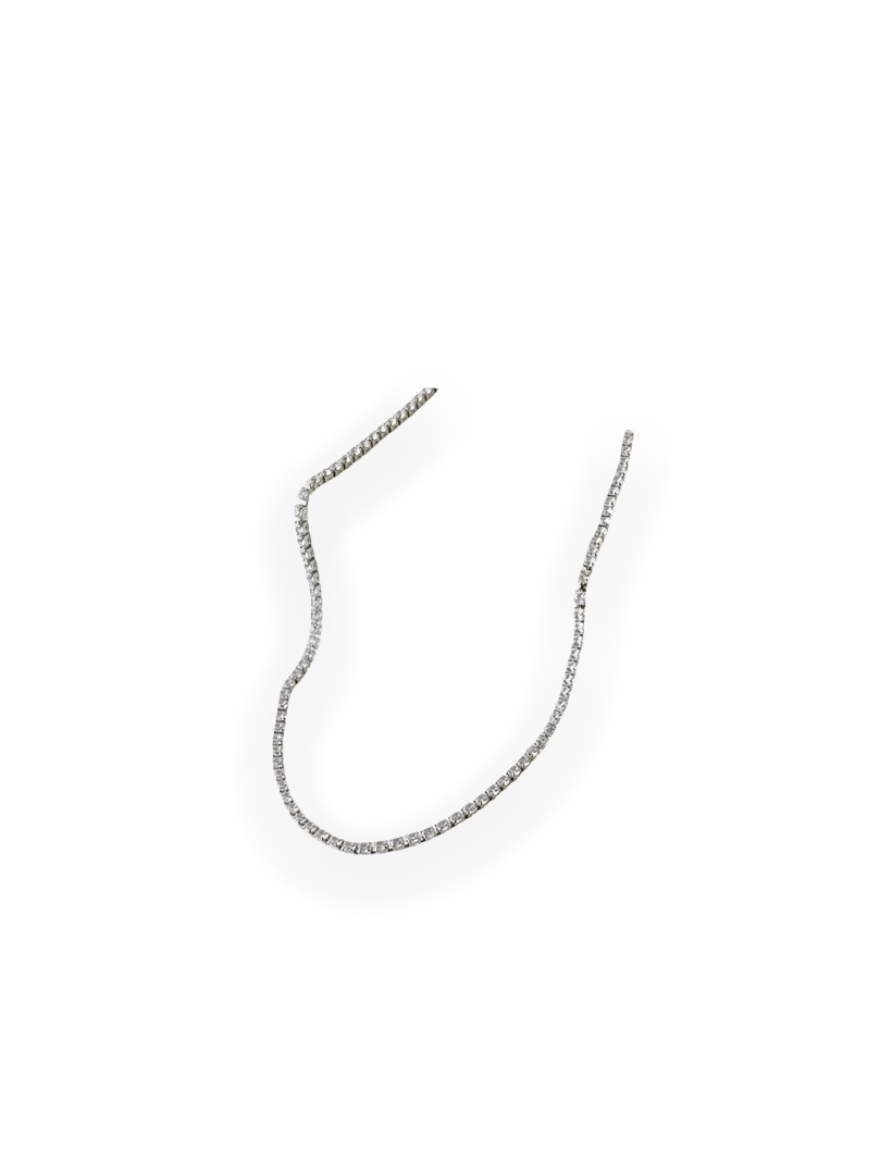 Karlie Tennis Necklace Silver