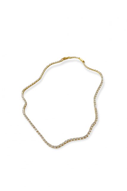 Karlie Tennis Necklace Gold
