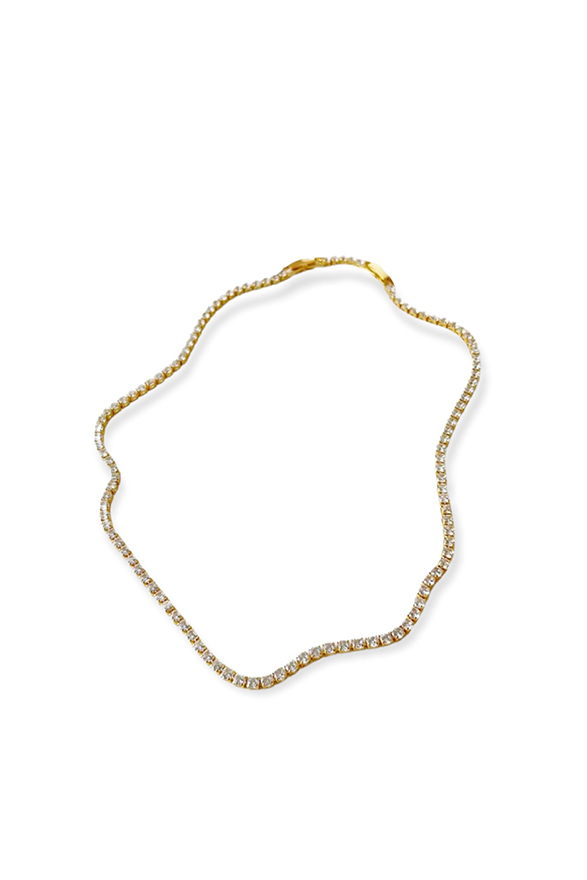 Karlie Tennis Necklace Gold