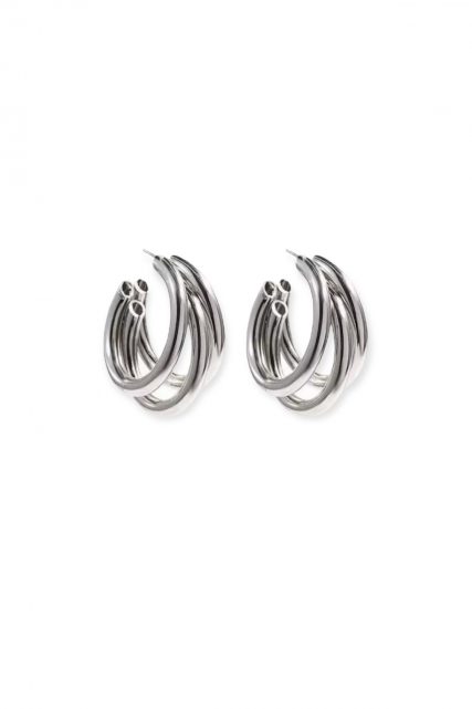 Trouble Hoops Silver
