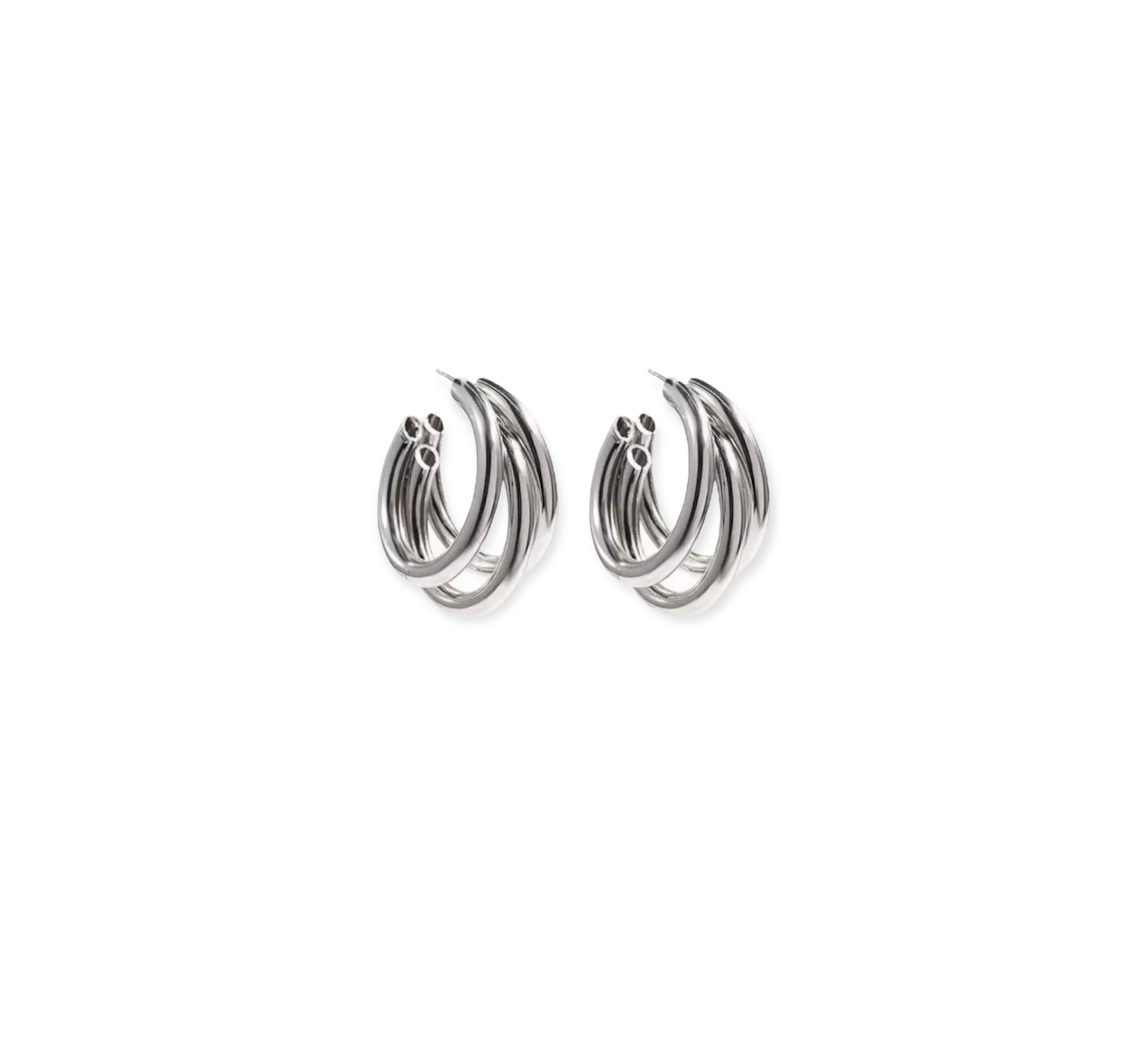 Trouble Hoops Silver