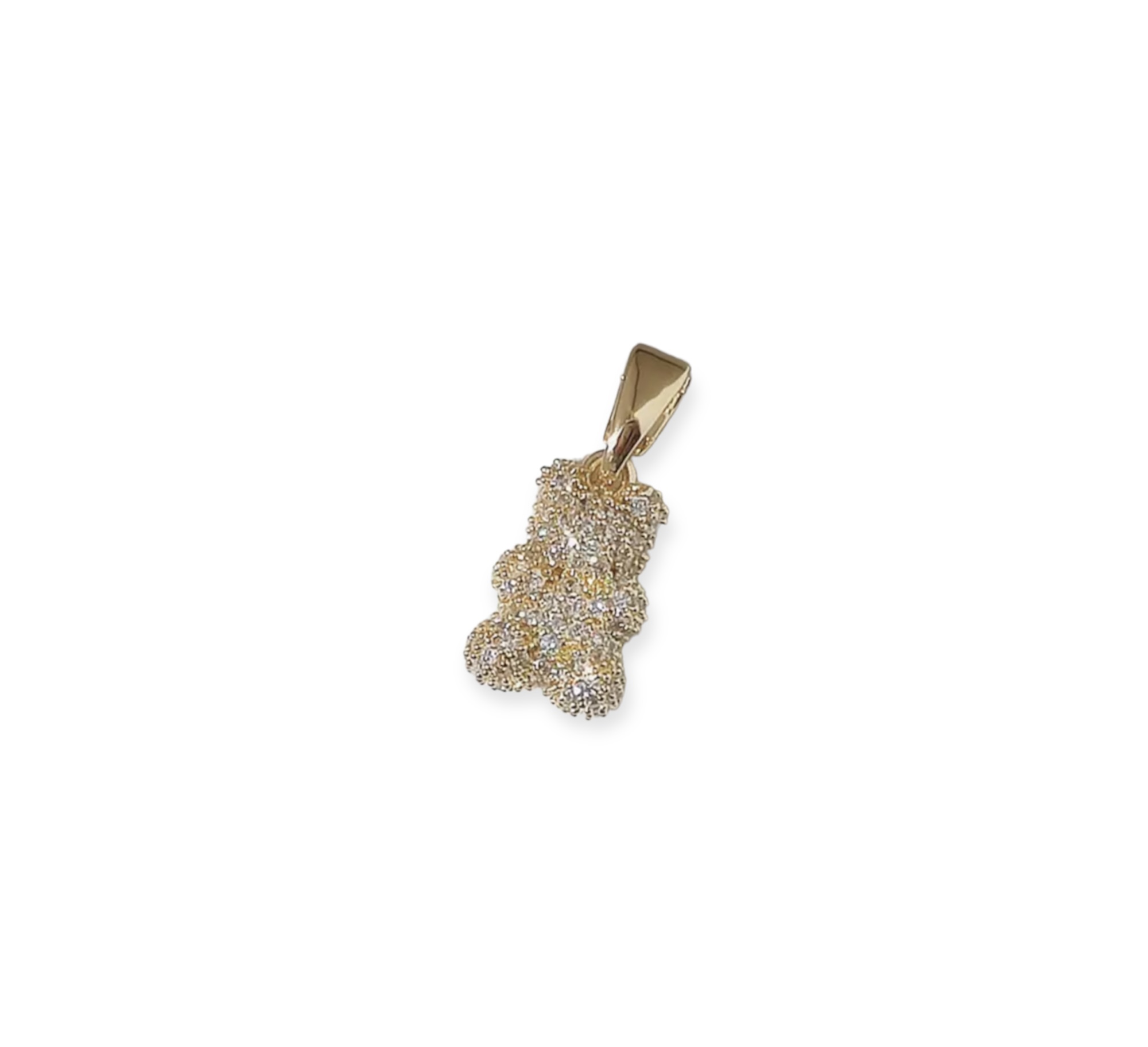 Gold Pave Gummy Bear Pendant