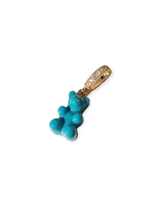 Bubblegum Blue Gummy Bear Pendant