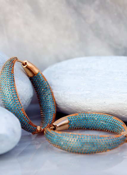 Gwen Blue Hoops