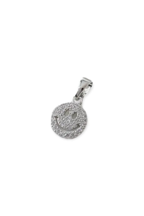 Happy Face Pendant Silver