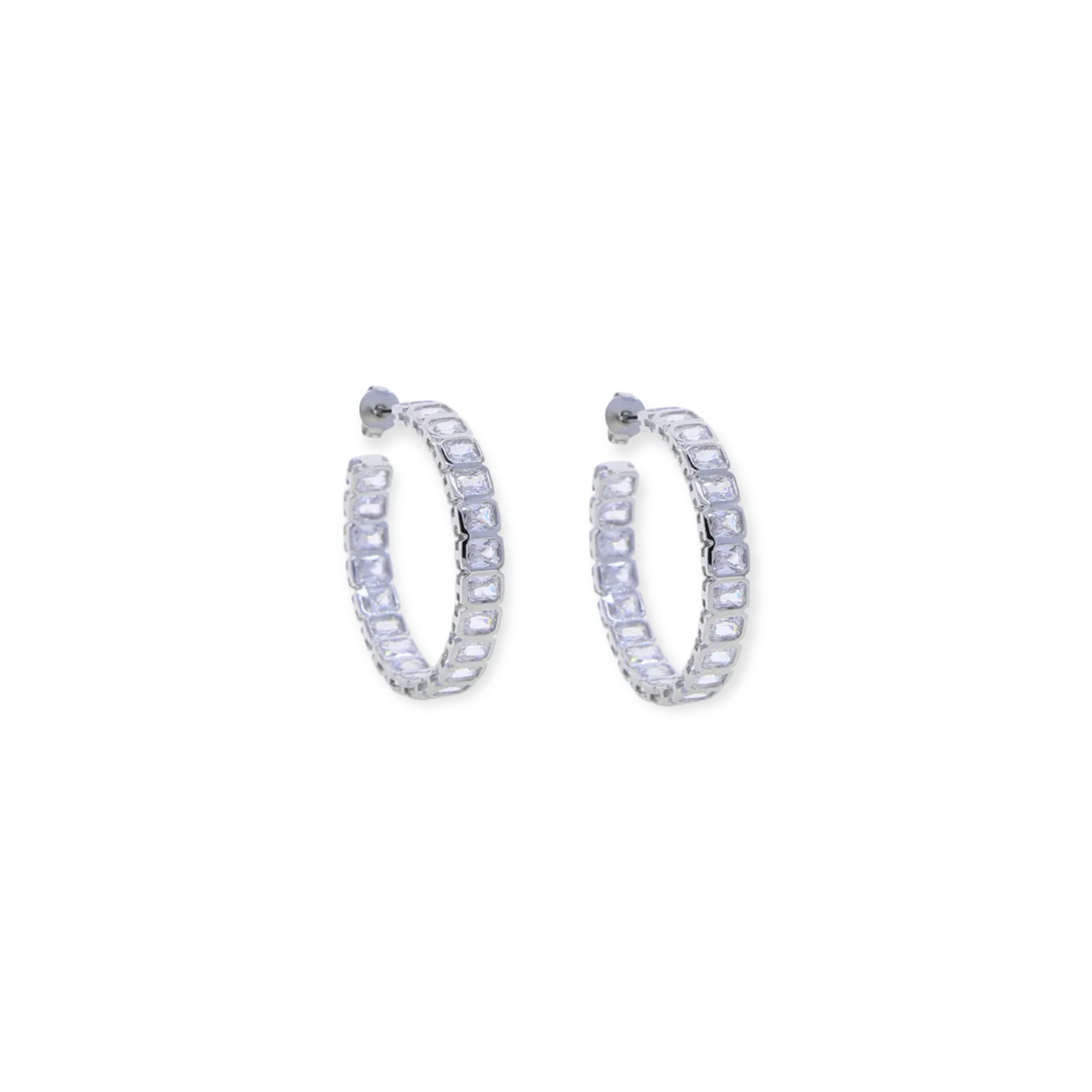 Rhea Hoops Silver
