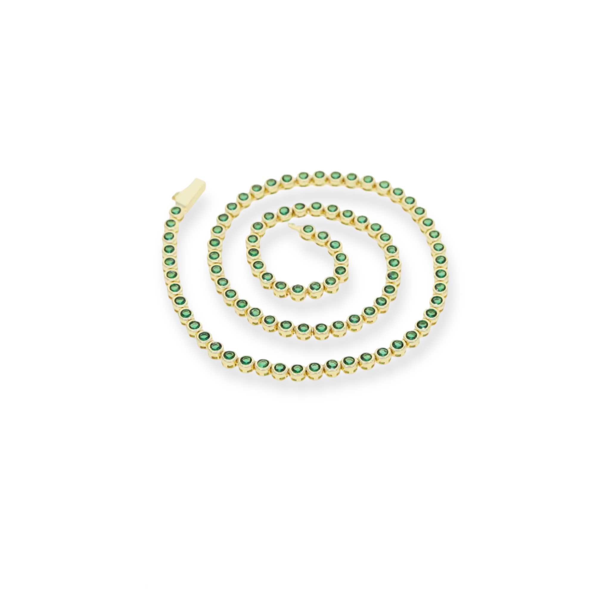 Reese Tennis Necklace Green