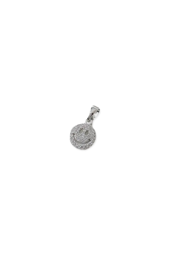 Happy Face Pendant Silver