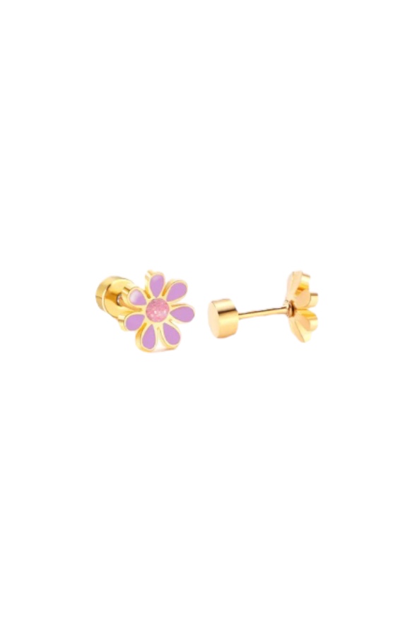 Kids Flower Studs Lilac