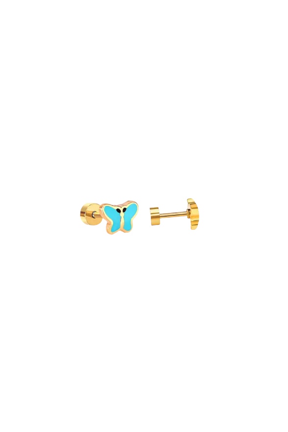 Kids Butterfly Studs Baby Blue