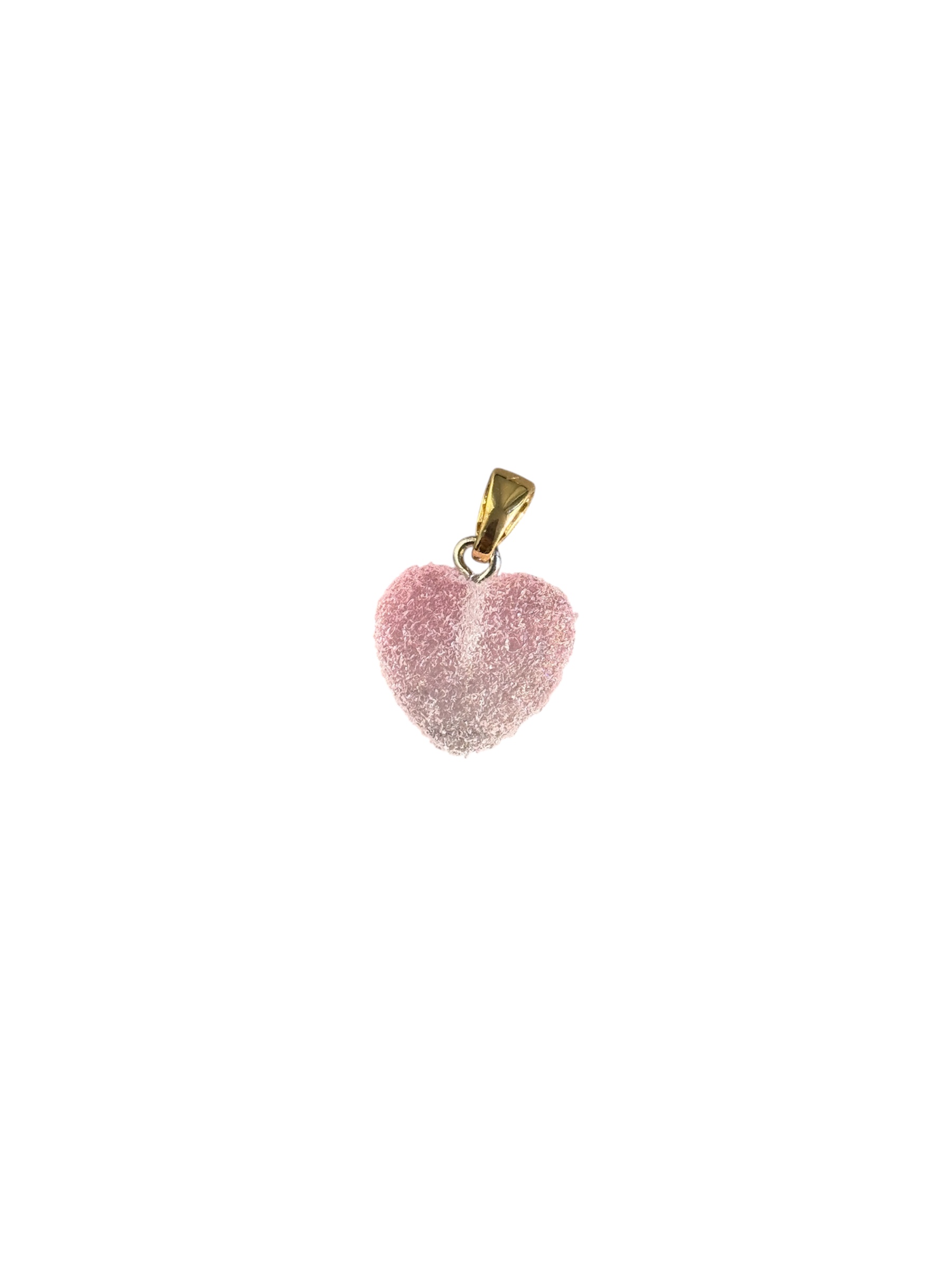 Pink and White Sugar Heart Pendant