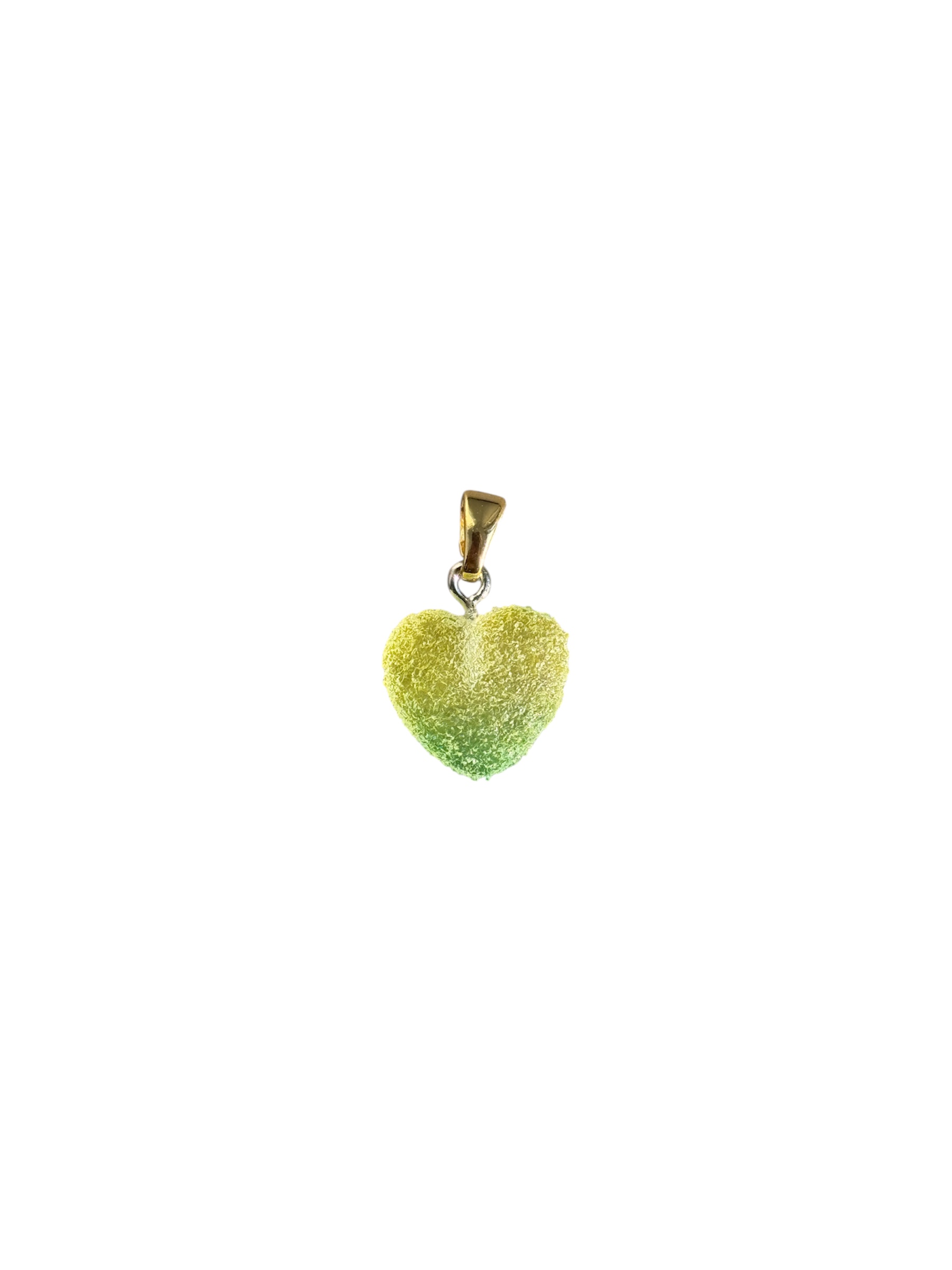 Green and Yellow Sugar Heart Pendant
