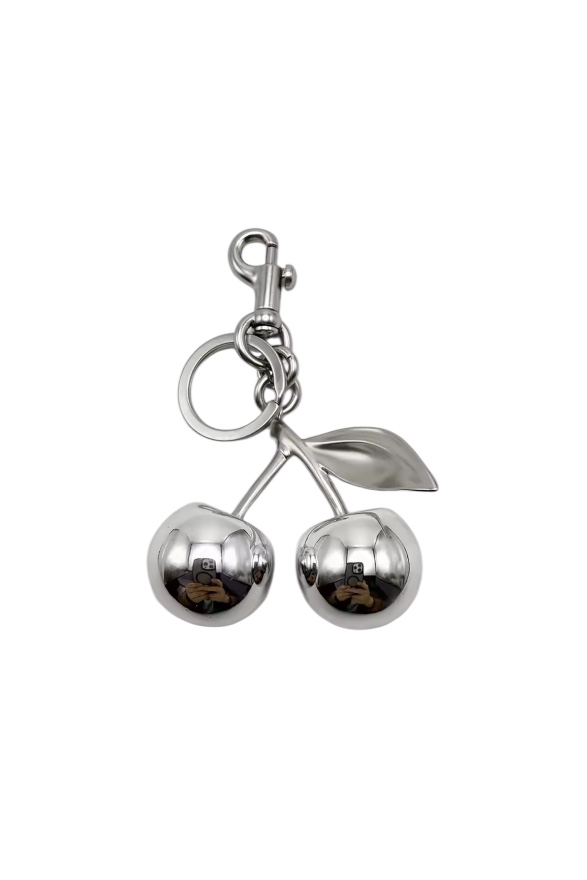 Silver Cherry Bag Charm