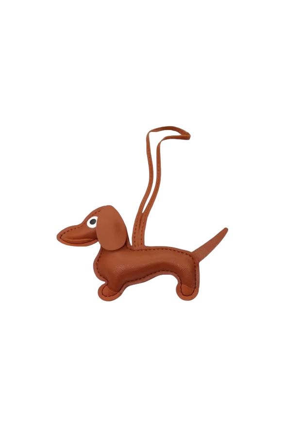Brown Dog Bag Charm
